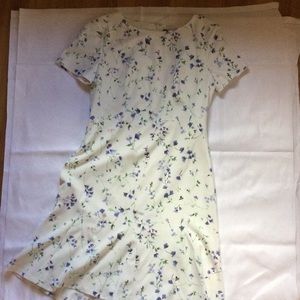 Ralph Lauren dress. Floral on white background. Size 10